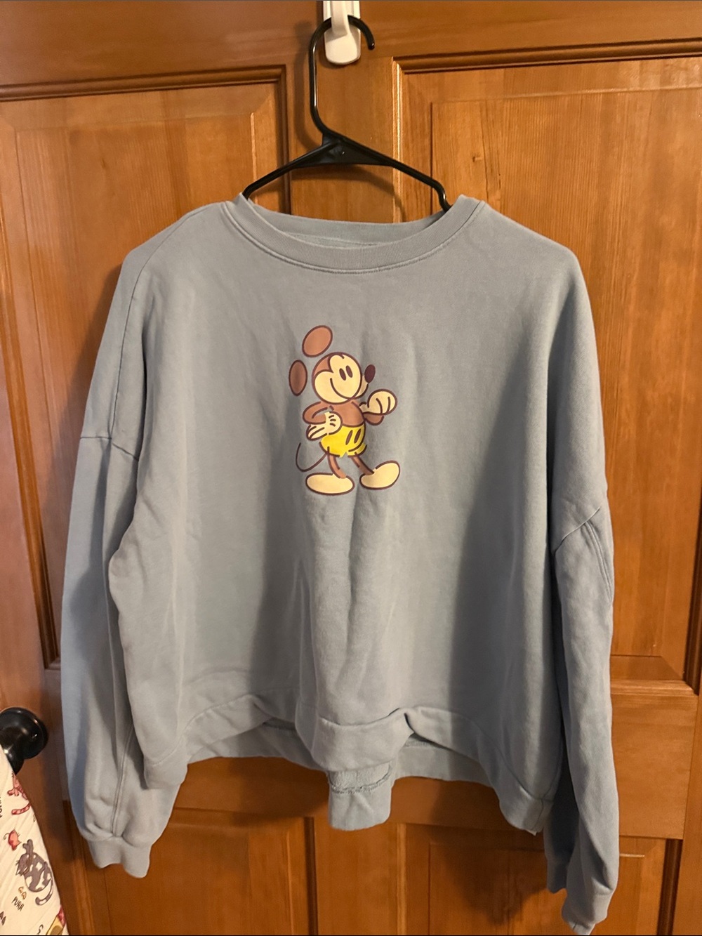 Disney Light Blue Crewneck Sweatshirt with Classic Character